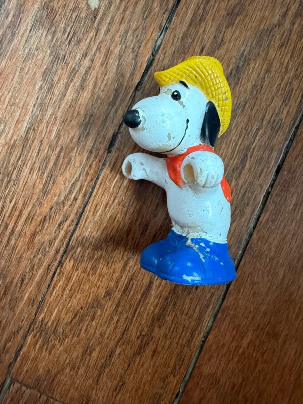 Yellow Hat Snoopy Chew Toy - White/Yellow/Blue